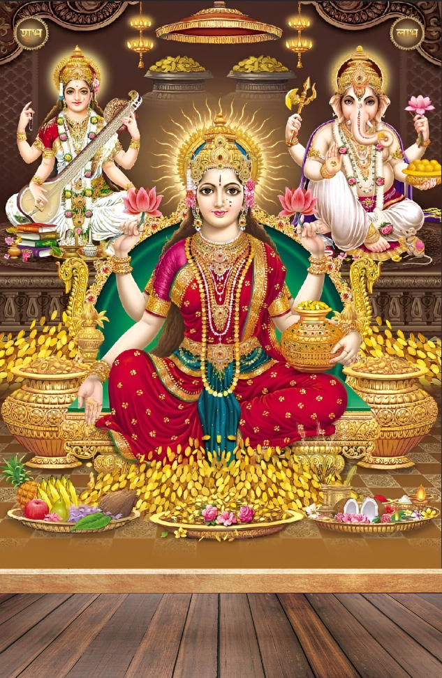 Lakshmi Wall Mural Wall Wonder