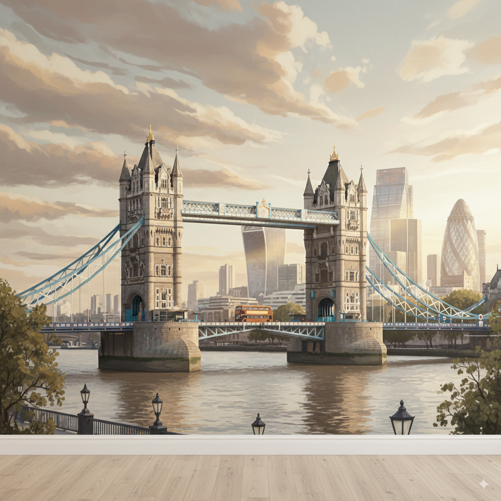 Tower Bridge & Cityscape Wall Art