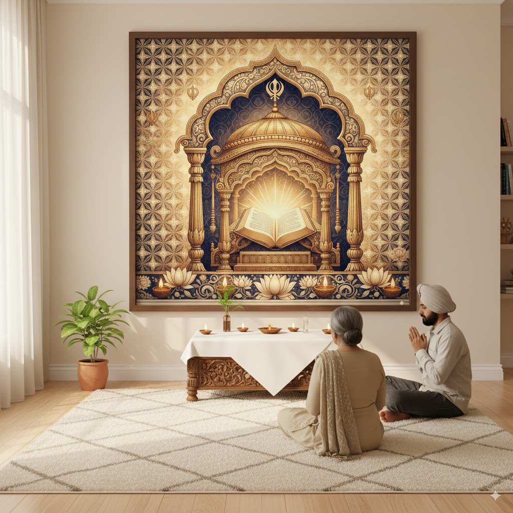 guru granth sahib ji mural