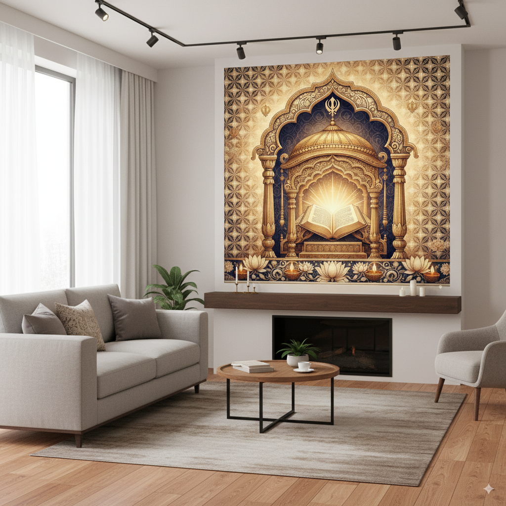 guru granth sahib ji mural