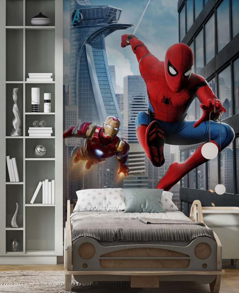 Wall Wonder: Spider-Man & Iron Man Mural