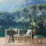 Wall Wonder: Tranquil Forest Lake Mural