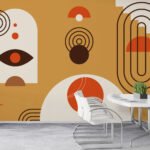 Wall Wonder: Abstract Eye & Arch Wall Mural