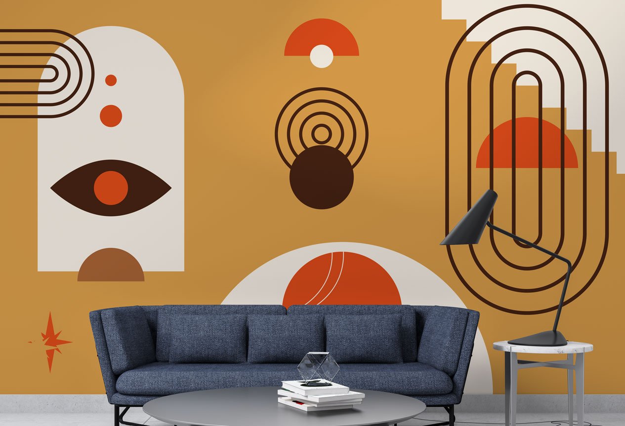 Wall Wonder: Abstract Eye & Arch Wall Mural