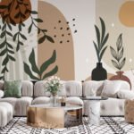 Wall Wonder: Abstract Botanical Wall Mural