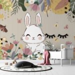Wall Wonder: Whimsical Bunny Mural