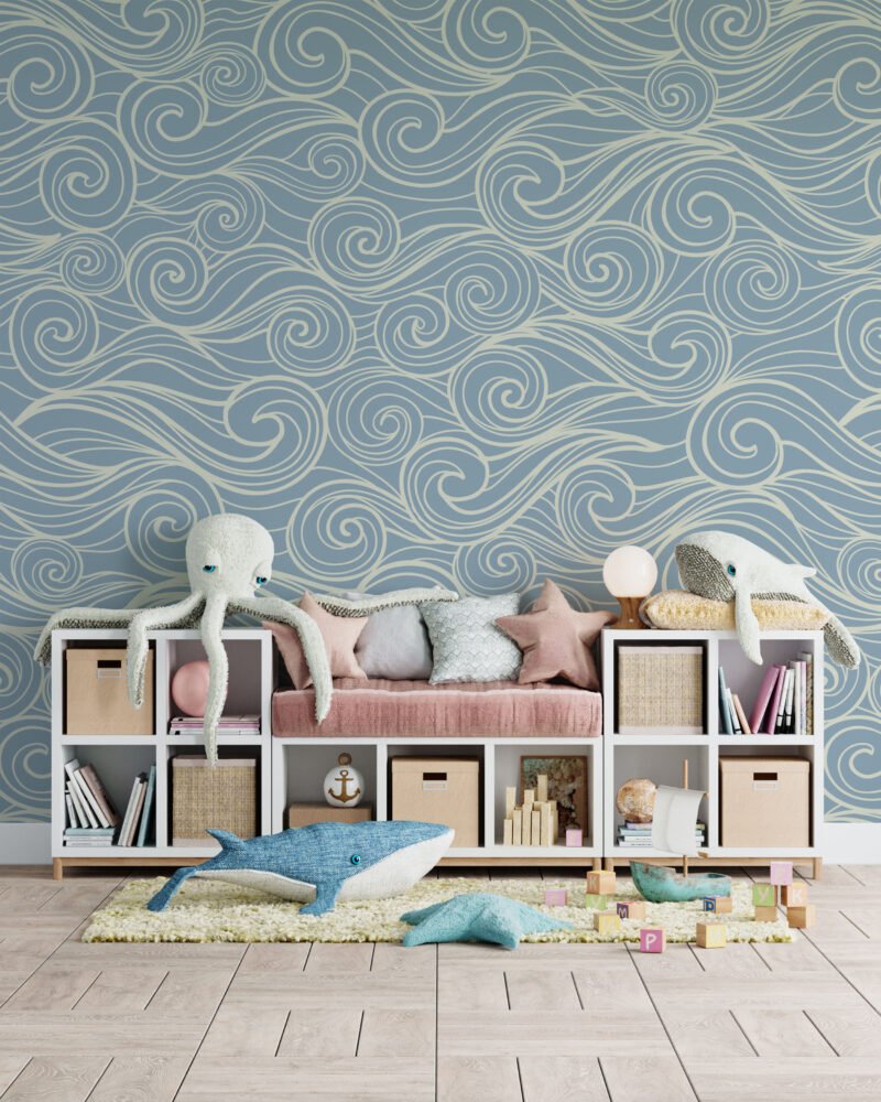 Wall Wonder: Swirling Sea Wallpaper