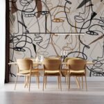 Wall Wonder: Abstract Faces Wall Mural