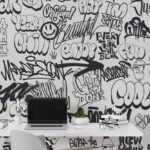 Wall Wonder: Monochrome Graffiti Mural