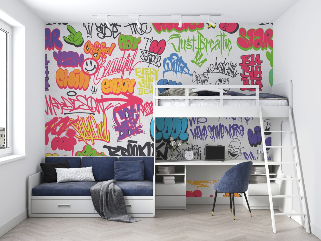 Wall Wonder: Graffiti Vibes Mural