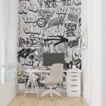 Wall Wonder: Monochrome Graffiti Mural