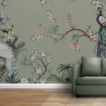 Wall Wonder: Peacock Garden Mural