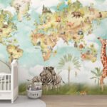 Wall Wonder: Watercolor World Map Mural