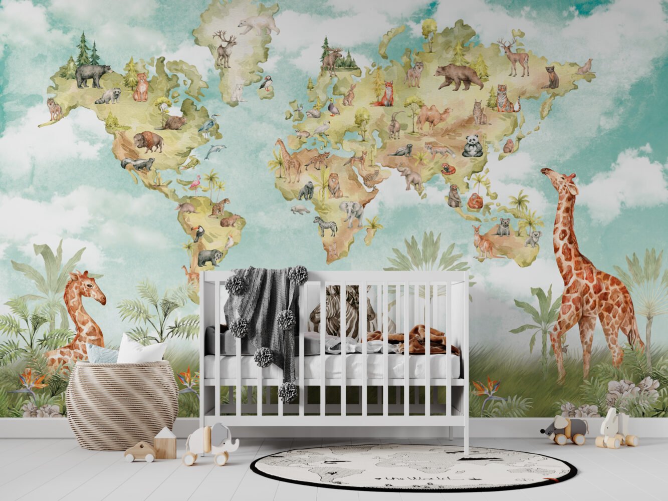 Wall Wonder: Watercolor World Map Mural