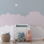 Wall Wonder: Pastel Cloud & Star Mural