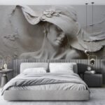 Wall Wonder: Sculpted Woman Wall Mural