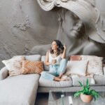 Wall Wonder: Sculpted Woman Wall Mural