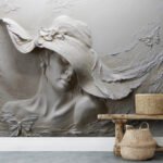 Wall Wonder: Sculpted Woman Wall Mural