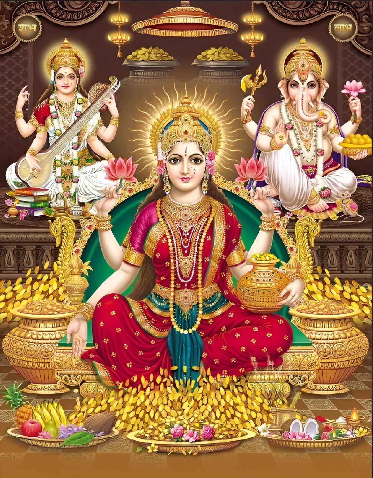 Lakshmi Wall Mural Wall Wonder