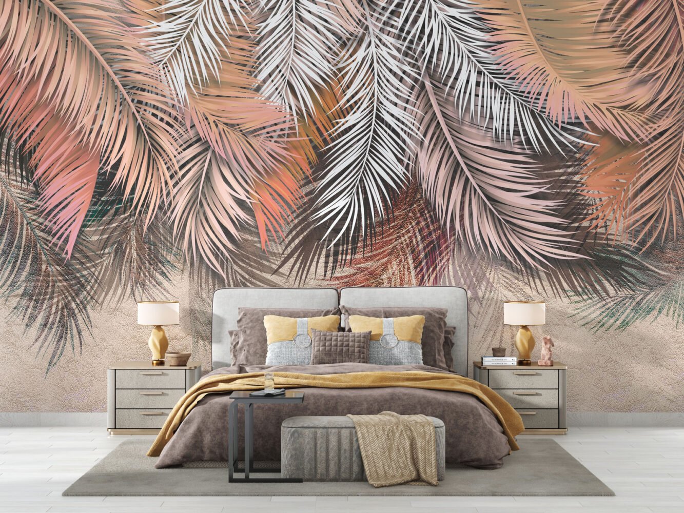 Wall Wonder: Sunset Palms Wall Mural