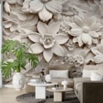 Wall Wonder: 3D Floral Wall Mural