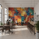 Wall Wonder: Colourful Cultural Fusion Mural