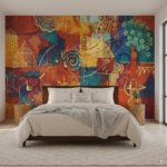 Wall Wonder: Colourful Cultural Fusion Mural