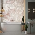 Wall Wonder: Pink & Beige Palm Wallpaper