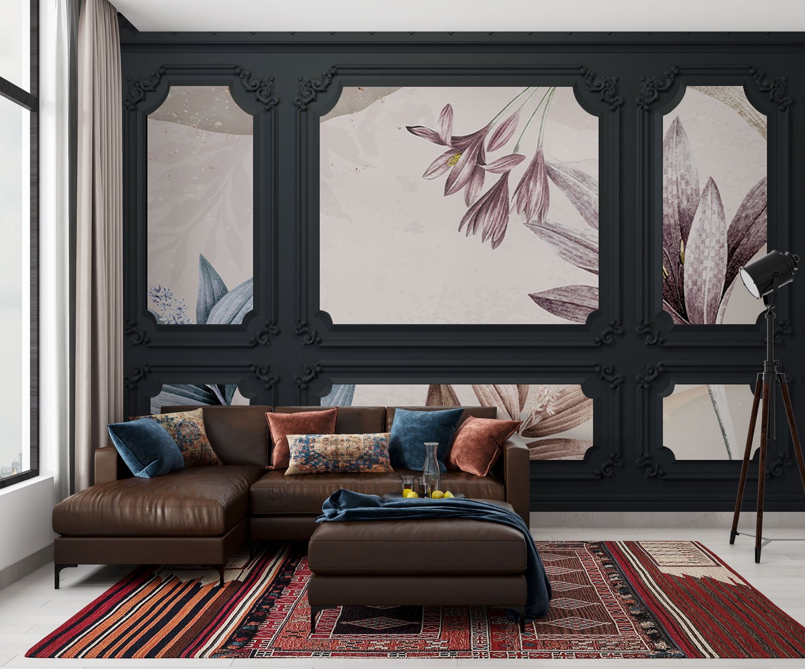 Wall Wonder: Painterly Petals Mural