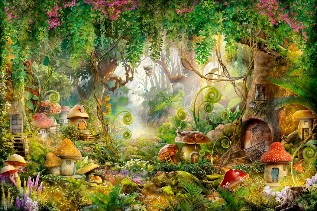 Wall Wonder: Kids Fantasy Fairyland Wallpaper Mural