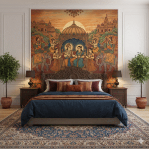 Wall Wonder: Vibrant Indian Wall Mural
