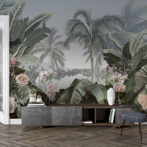 Wall Wonder: palm garden wall mural
