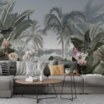 Wall Wonder: palm garden wall mural