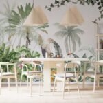 Wall Wonder: lush greenery & colourful birds mural