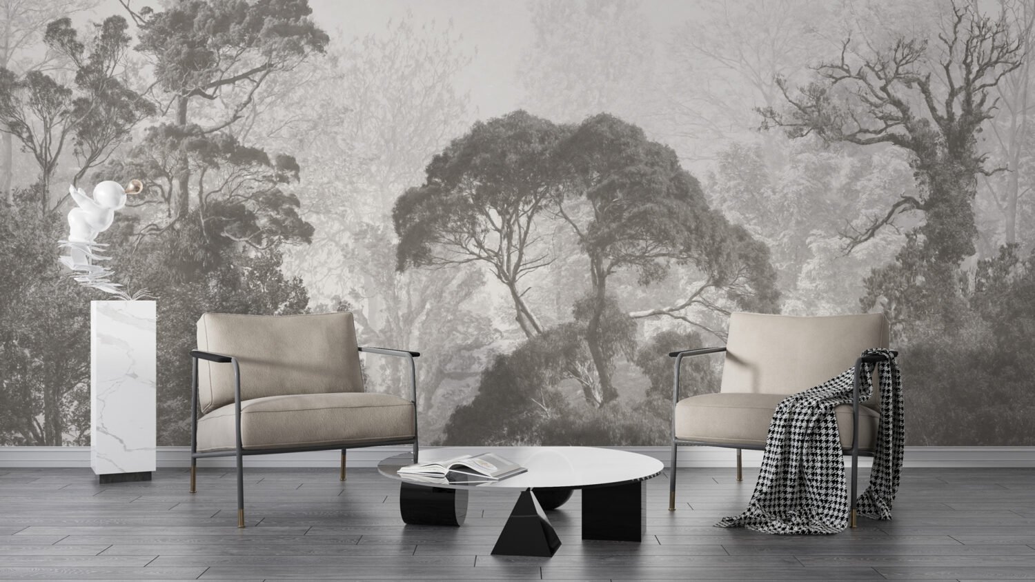 Wall Wonder: Misty Forest Wall Mural